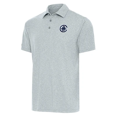 Men's Antigua  Heather Gray LA Clippers Big & Tall Par 3 Polo