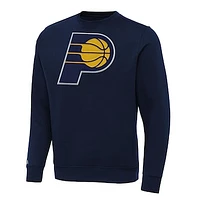 Men's Antigua Navy Indiana Pacers Big & Tall Victory Crew Neck Pullover Sweatshirt