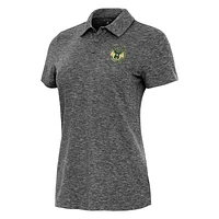 Women's Antigua Heather Black Milwaukee Bucks Matter Polo