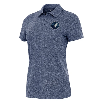 Women's Antigua Heather Navy Minnesota Timberwolves Matter Polo