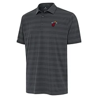 Men's Antigua Pewter Miami Heat Tunnel Polo