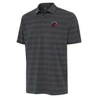 Men's Antigua Pewter Miami Heat Tunnel Polo