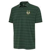 Men's Antigua Hunter Green Milwaukee Bucks Tunnel Polo