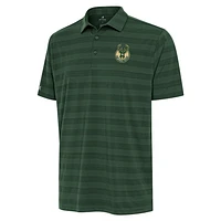 Men's Antigua Hunter Green Milwaukee Bucks Tunnel Polo