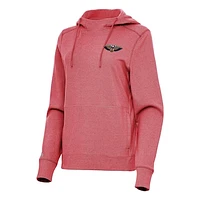 Women's Antigua Heather New Orleans Pelicans Justice Pullover Hoodie
