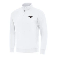 Men's Antigua New Orleans Pelicans Victory Quarter-Zip Mock Sweatshirt