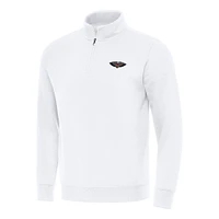 Men's Antigua New Orleans Pelicans Victory Quarter-Zip Mock Sweatshirt