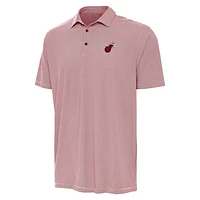 Men's Antigua Cardinal Miami Heat Twine Polo
