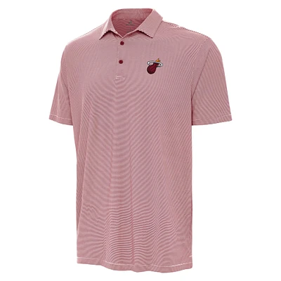 Men's Antigua Cardinal Miami Heat Twine Polo