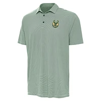 Men's Antigua Hunter Green Milwaukee Bucks Twine Polo