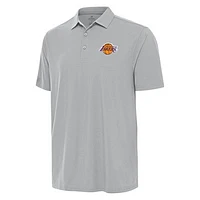 Men's Antigua Gray Los Angeles Lakers Era Polo