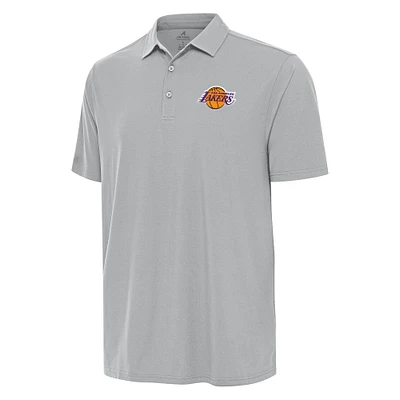 Men's Antigua Gray Los Angeles Lakers Era Polo