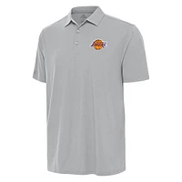 Men's Antigua Gray Los Angeles Lakers Era Polo