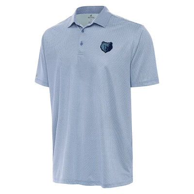 Men's Antigua Aqua/White Memphis Grizzlies Rings Polo