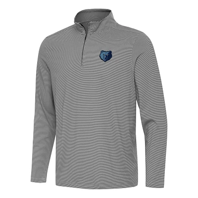 Men's Antigua  Black Memphis Grizzlies Twine Quarter-Zip Top