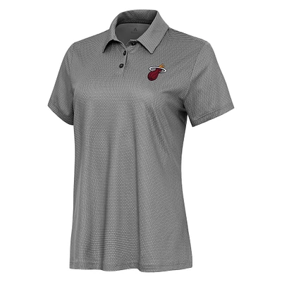 Women's Antigua  White Miami Heat Rings Polo