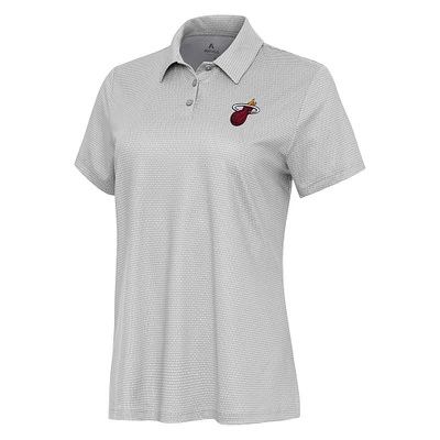 Women's Antigua  White Miami Heat Rings Polo