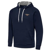 Men's Antigua Navy New Orleans Pelicans Big & Tall Victory Raglan Pullover Hoodie