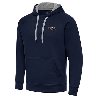 Men's Antigua Navy New Orleans Pelicans Big & Tall Victory Raglan Pullover Hoodie