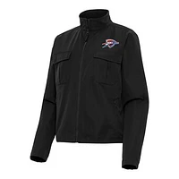 Women's Antigua Oklahoma City Thunder Even Par Full-Zip Jacket
