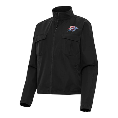 Women's Antigua Oklahoma City Thunder Even Par Full-Zip Jacket
