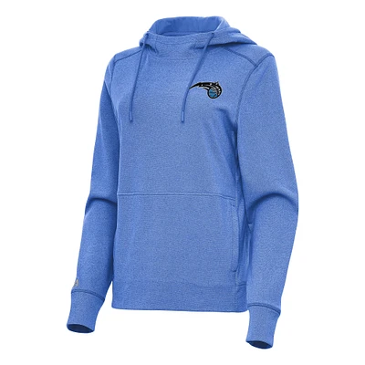 Women's Antigua Heather Orlando Magic Justice Pullover Hoodie