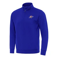 Men's Antigua  Royal Oklahoma City Thunder Victory Quarter-Zip Mock Sweatshirt