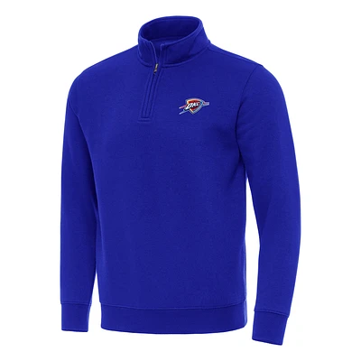 Men's Antigua  Royal Oklahoma City Thunder Victory Quarter-Zip Mock Sweatshirt