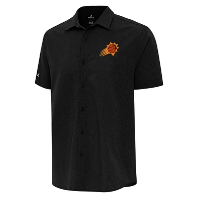 Men's Antigua Phoenix Suns Activate Woven Short Sleeve Button-Up Shirt