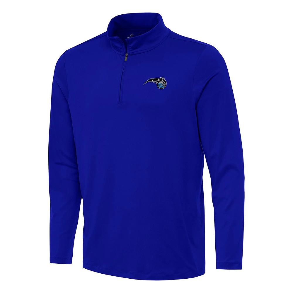 Men's Antigua Blue Orlando Magic Reprocess Quarter-Zip Top