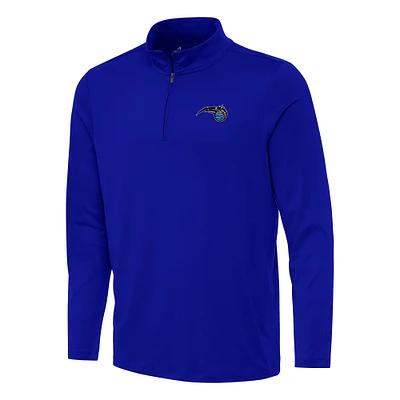 Men's Antigua Blue Orlando Magic Reprocess Quarter-Zip Top