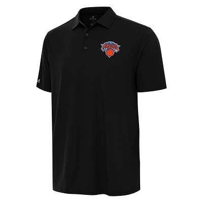 Men's Antigua Black New York Knicks Era Polo