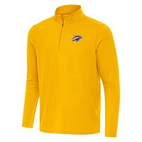 Men's Antigua Gold Oklahoma City Thunder Intent Quarter-Zip Top