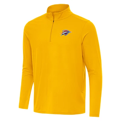 Men's Antigua Gold Oklahoma City Thunder Intent Quarter-Zip Top