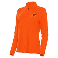 Women's Antigua Orange Phoenix Suns Intent Quarter-Zip Top