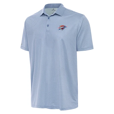 Men's Antigua Aqua/White Oklahoma City Thunder Rings Polo