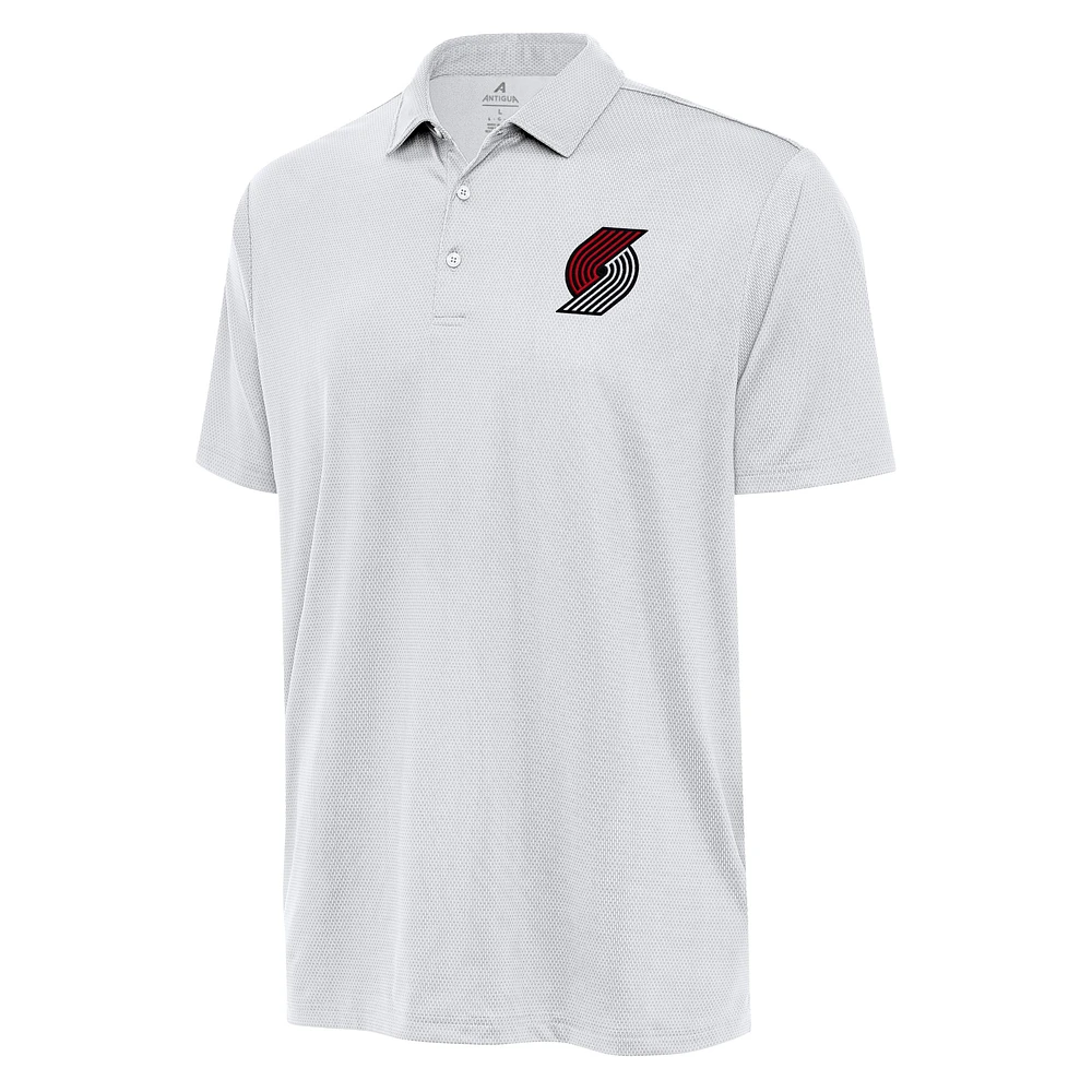 Men's Antigua White Portland Trail Blazers Big & Tall Ellipse Polo