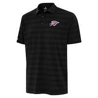 Men's Antigua  Black Oklahoma City Thunder Big & Tall Tunnel Polo