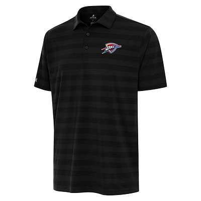 Men's Antigua  Black Oklahoma City Thunder Big & Tall Tunnel Polo