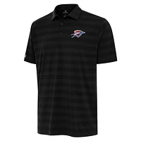 Men's Antigua  Black Oklahoma City Thunder Big & Tall Tunnel Polo