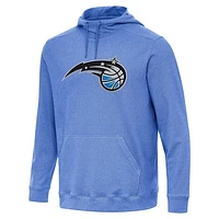 Men's Antigua Heather Blue Orlando Magic Cloud Pullover Hoodie