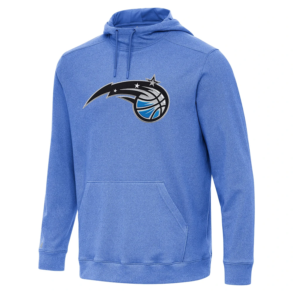 Men's Antigua Heather Blue Orlando Magic Cloud Pullover Hoodie