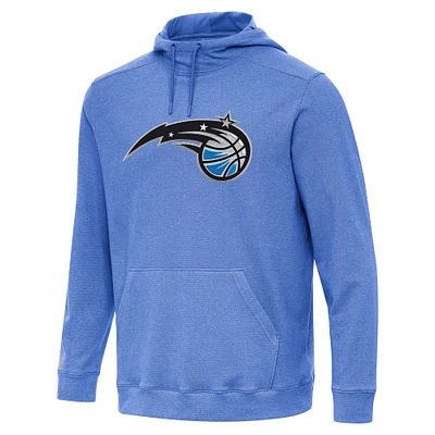 Men's Antigua Heather Blue Orlando Magic Cloud Pullover Hoodie