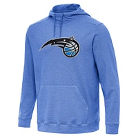 Men's Antigua Heather Blue Orlando Magic Cloud Pullover Hoodie
