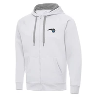 Men's Antigua White Orlando Magic Big & Tall Victory Full-Zip Hoodie Jacket