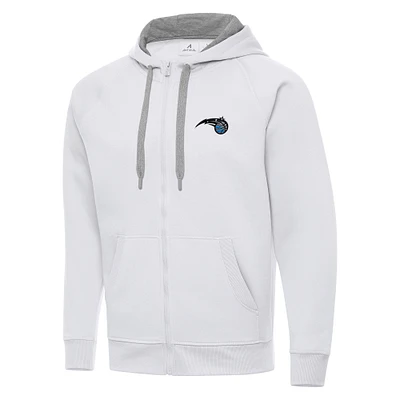 Men's Antigua White Orlando Magic Big & Tall Victory Full-Zip Hoodie Jacket