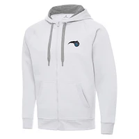 Men's Antigua White Orlando Magic Big & Tall Victory Full-Zip Hoodie Jacket