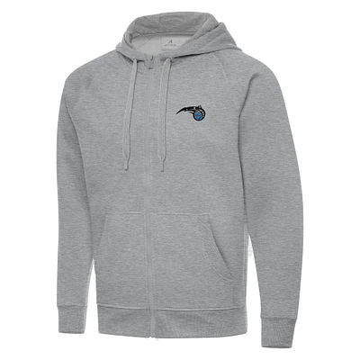 Men's Antigua Heather Gray Orlando Magic Big & Tall Victory Full-Zip Hoodie Jacket