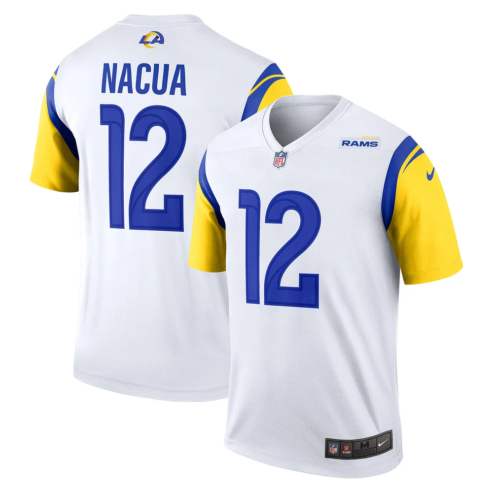 Men's Nike Puka Nacua White Los Angeles Rams White Legend Jersey