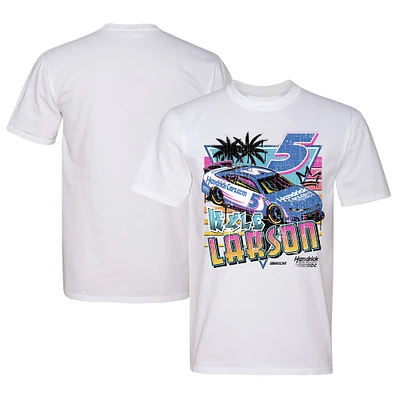 Men's Hendrick Motorsports Team Collection White Kyle Larson Hendrickcars.com Car T-Shirt